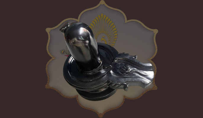 Shivling Black Marble Statue